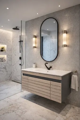 [بيرويا] وحدة موبيليا 10020 بيج بحوض ابيض مستورد