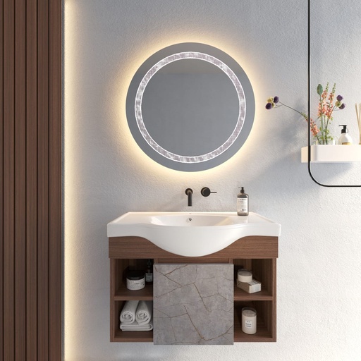 [بيرويا] وحدة موبيليا 80EC04 اريس جراي بحوض دارلنج ابيض