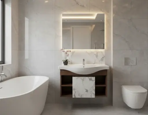 [بيرويا] وحدة موبيليا 80EC04 كرارة بحوض دارلنج ابيض