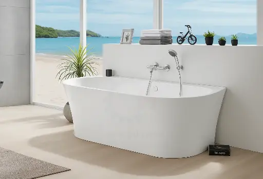 [ديورافيت] بانيو شارلتون 150x75 سيملس ابيض  من ديورافيت