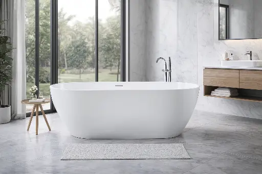 [ديورافيت] بانيو ترينتو 168x80 سيملس ابيض من ديورافيت