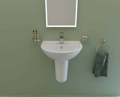 [سانيبيور] حوض روزيتا 45 سم بعامود معلق ابيض من سانيبيور