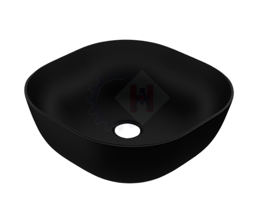 [سانيبيور] حوض ابولو 42 سم فوق سطح افقي اسود من سانيبيور