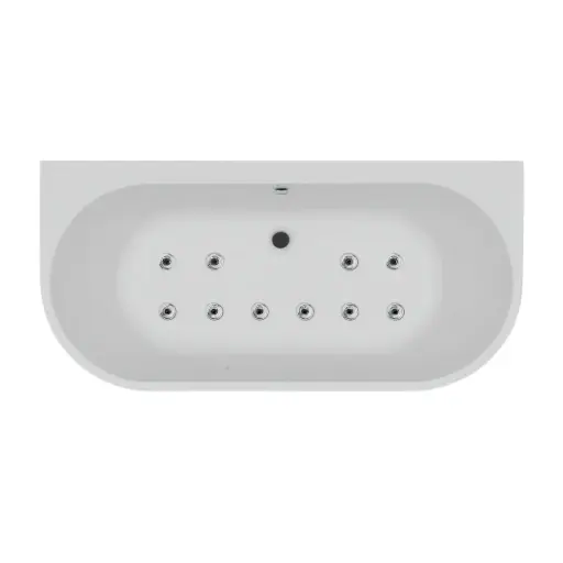 [ديورافيت] بانيو انجليو 170x75 سيملس 10 جيت هواء ابيض