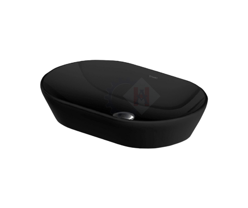 [ديورافيت] حوض دي نيو 60 سم بيضاوي فوق سطح افقي اسود من ديورافيت