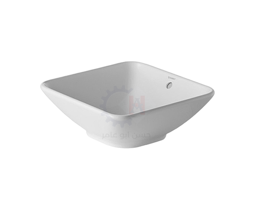 [ديورافيت] حوض باتشينو مربع فوق سطح افقي ابيض من ديورافيت