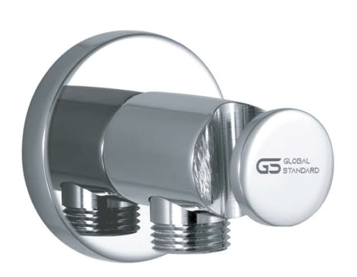 [جلوبال ستاندرد] مخرج دفن مع حامل سماعة نحاس دائري كروم GS-3320-CP