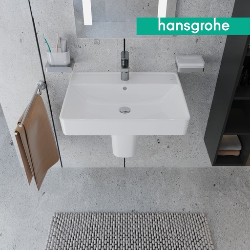 [هانز جروهي] حوض كيب تايد Q بعامود معلق 60x48 سم ابيض من هانزجروهي