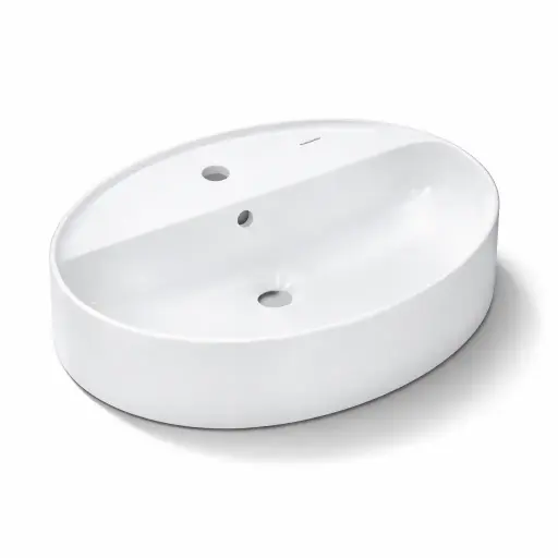 [هانز جروهي] حوض اوبن تايد D اوفر توب 45x60 سم ابيض من هانزجروهي