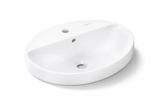 [هانز جروهي] حوض اوبن تايد D كونترتوب 55x45 سم ابيض من هانزجروهي