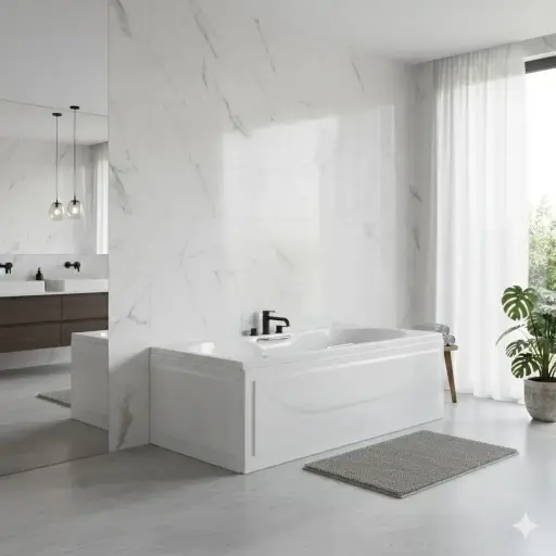 [ايديال ستاندرد] بانيو تيوليب 170x70 بمقبض كروم ابيض بالجانب من ايديال ستاندرد