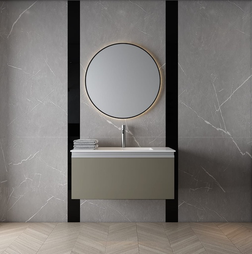 [بيرويا] وحدة موبيليا 8004 لايت جراي بحوض ابيض مستورد