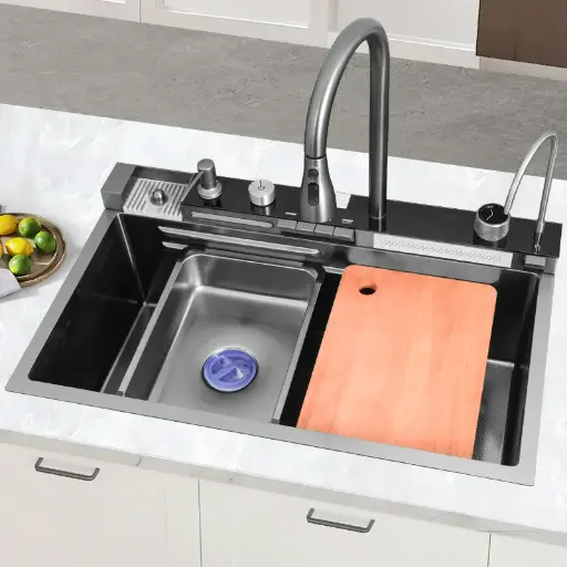[سما العالمية] حلة سمارت ديجيتال 81x50x27 اسود 5 زرار ZS7545B-5-NB
