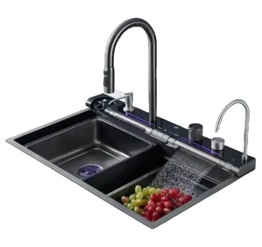 [سما العالمية] حلة سمارت ديجيتال 81x50x27 اسود 7 زرار ZS7545B-7-NB