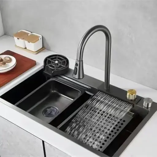 [سما العالمية] حلة سمارت ديجيتال 81x50x27 اسود بدون زراير ZS7545B-0-NB