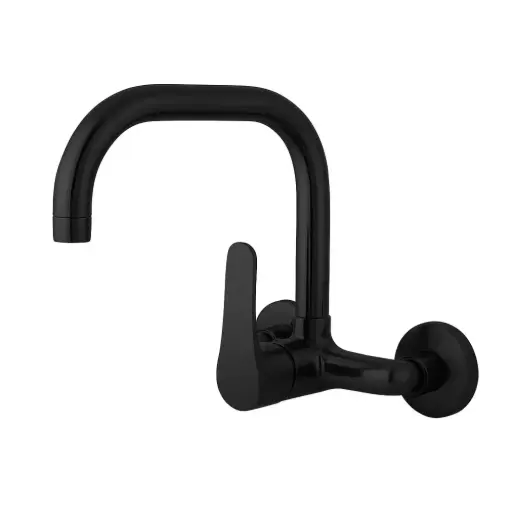 [جلوبال ستاندرد] خلاط مطبخ حائطي ميرا بلس اسود GS-1045-BP