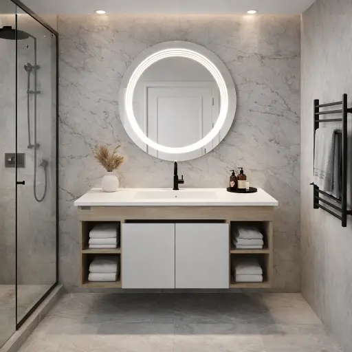 [بيرويا] وحدة موبيليا 10009 كروم بحوض ابيض مستورد