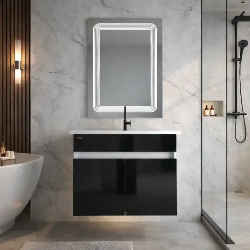 [بيرويا] وحدة موبيليا 6001 بلاك بحوض ابيض مستورد