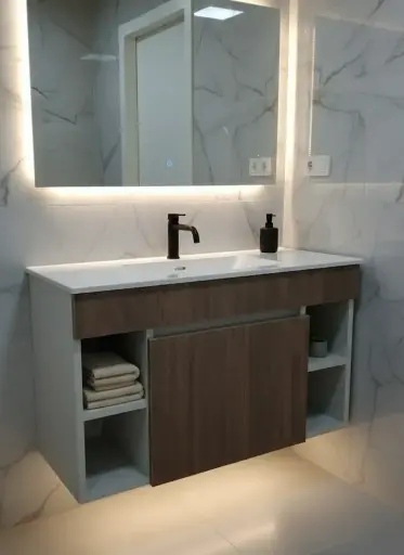 [بيرويا] وحدة موبيليا 8003 براون بيسارو بحوض ابيض مستورد