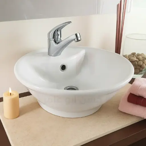 [ايديال ستاندرد] حوض اندبندنت بيضاوي 50x45 فوق سطح افقي ابيض G4150