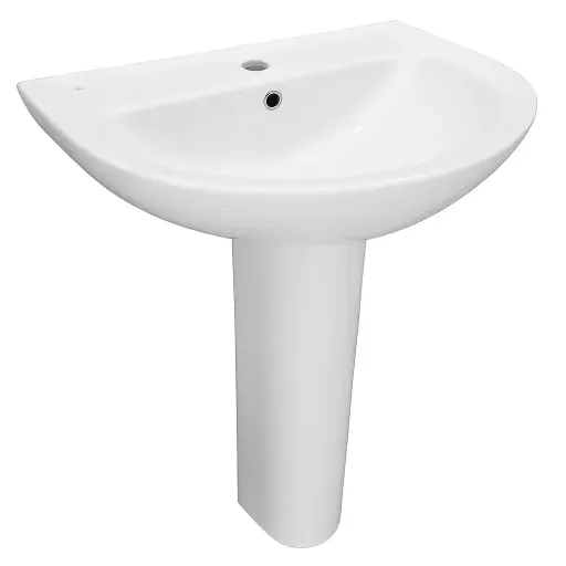 [ايديال ستاندرد] حوض بلان 65 سم بعامود كامل ابيض من ايديال ستاندرد