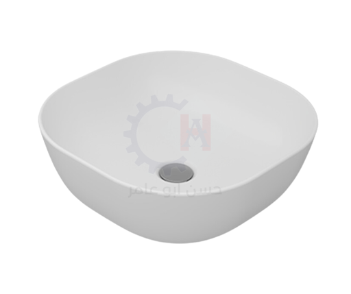 [سانيبيور] حوض ابولو 42 سم فوق سطح افقي ابيض من سانيبيور